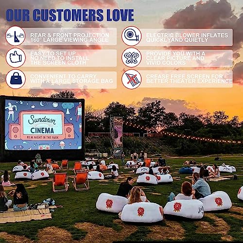 Czgbro 14FT WITH BLOWER Inflatable Projector Screen - Outdoor Movie Screen Blow Up thumb #2
