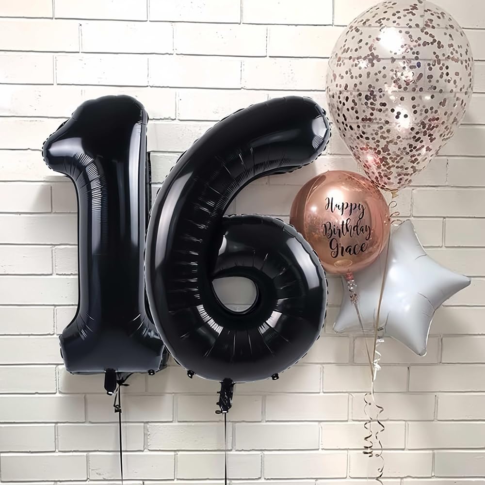Foil Globo Número 5 Azul 40" (101cm), Inflable Helio o aire, Gigante Numeros 0-9, 10-19, 20-29, 30-100, Grande Globos Decoración para La Boda Aniversario y Cumpleaños Fiestas — view 320