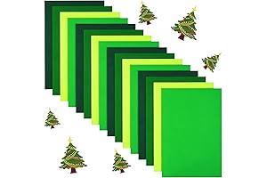 16 Pieces Christmas Green Felt Fabric Sheets: Festive Joy for Your DIY Projects