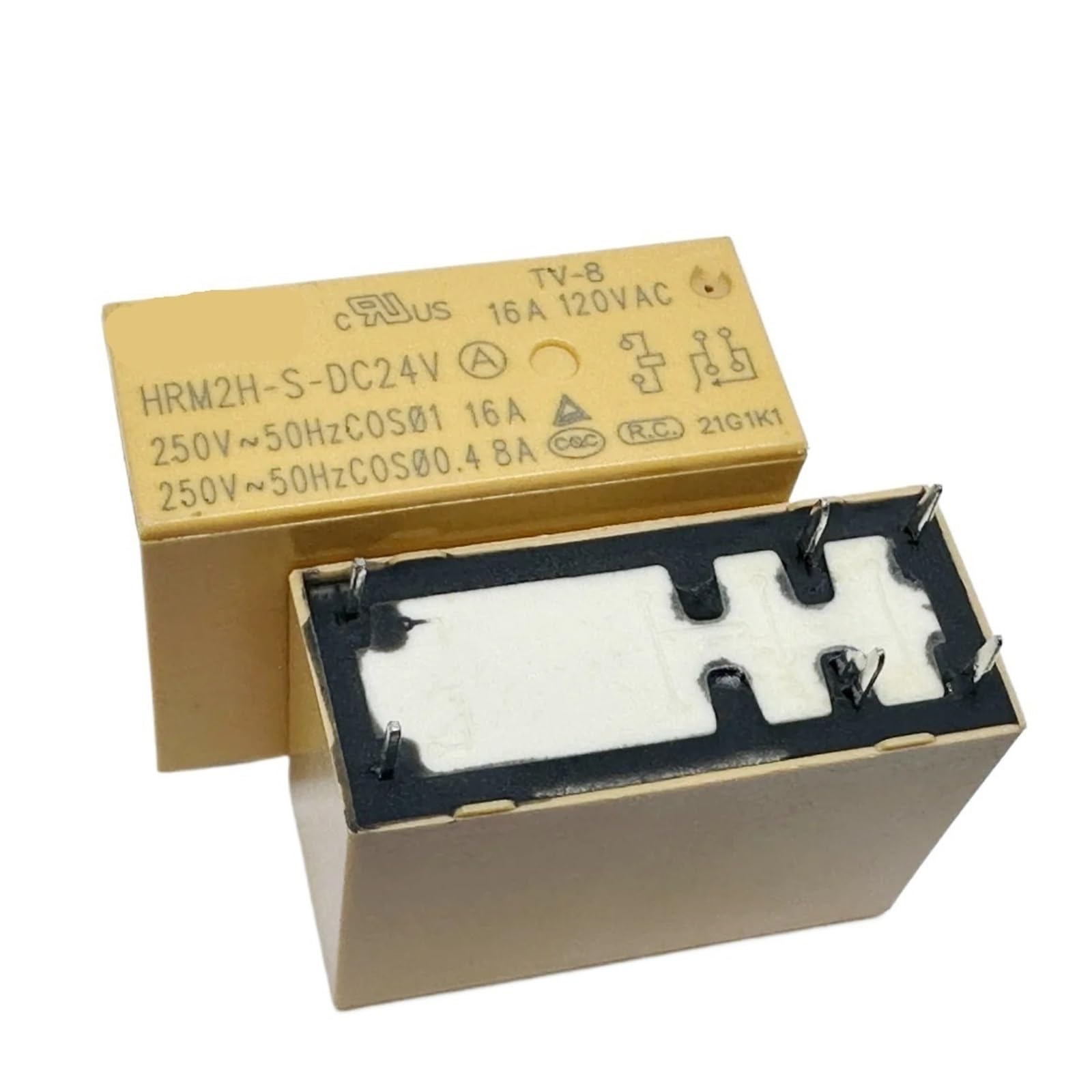 Relais 24V HRM2H-S-DC24V à haute capacité de commutation 16A - 3