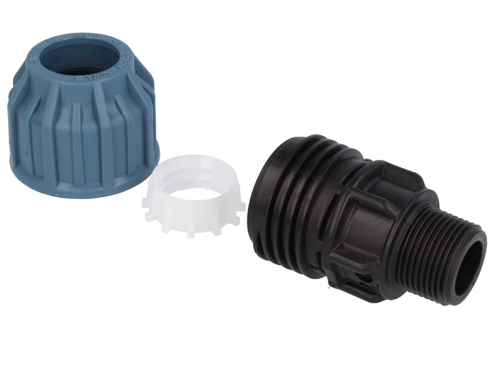 PP Klemmverbinder-Fitting für PE-Rohr > Winkel 90 Grad mit Inneng PP Klemmverbinder-Fitting für PE-Rohr > Winkel 90 Grad mit Inneng