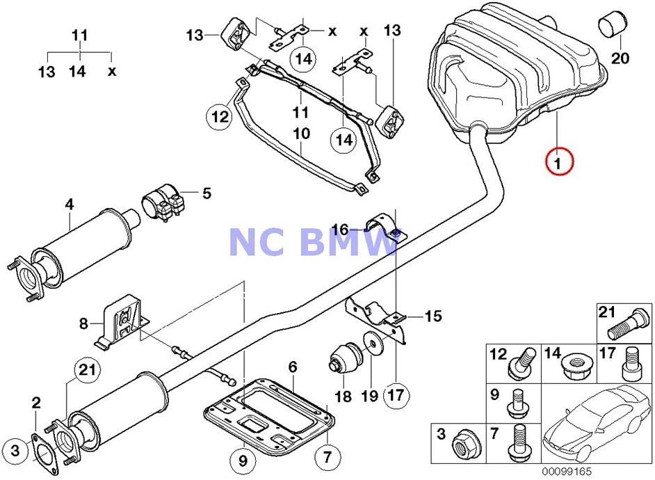 BMW Mini Exhaust Muffler Rear Cooper Cooper