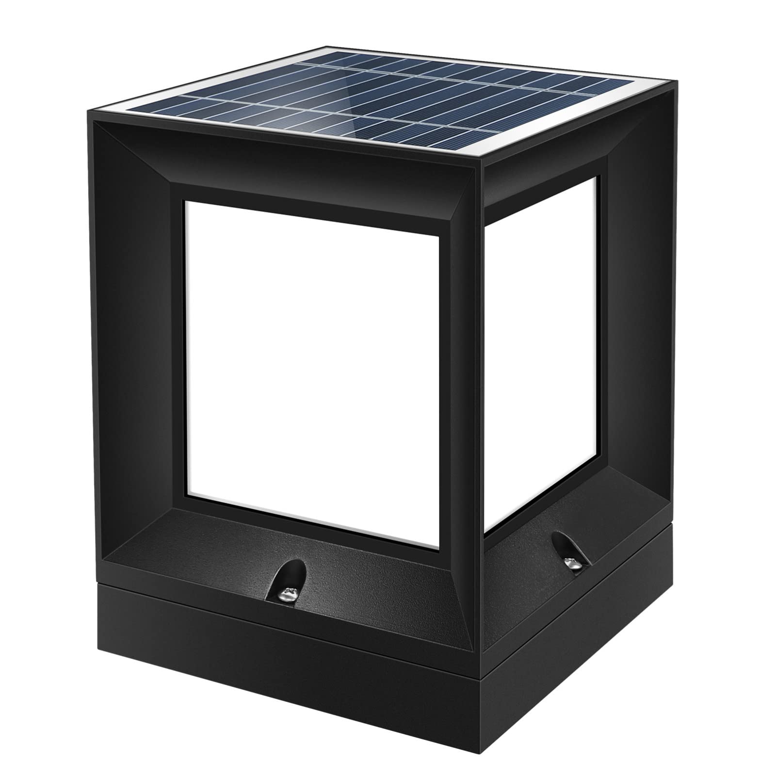 1 Juego Estigma De Jardín Led Lámpara De Pilar Solar Luz Del Poste De La Cerca Luces De Columna Solar Luces Solares Para Postes Tricolor Lámpara De Poste Abdominales De Ingeniería