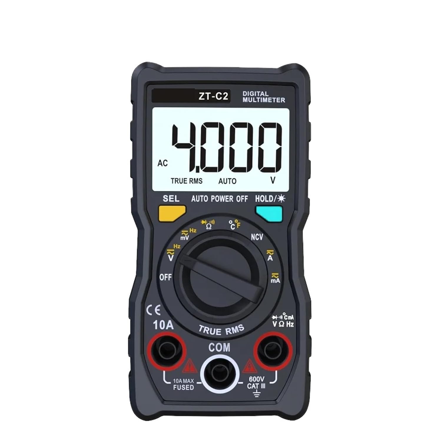 Digital Multimeter ZT-C1/C2/C3/C4 4000 Counts Precision True RMS Auto Range Ammeter Voltmeter Smart Capacitor Temperature(ZT-C2)