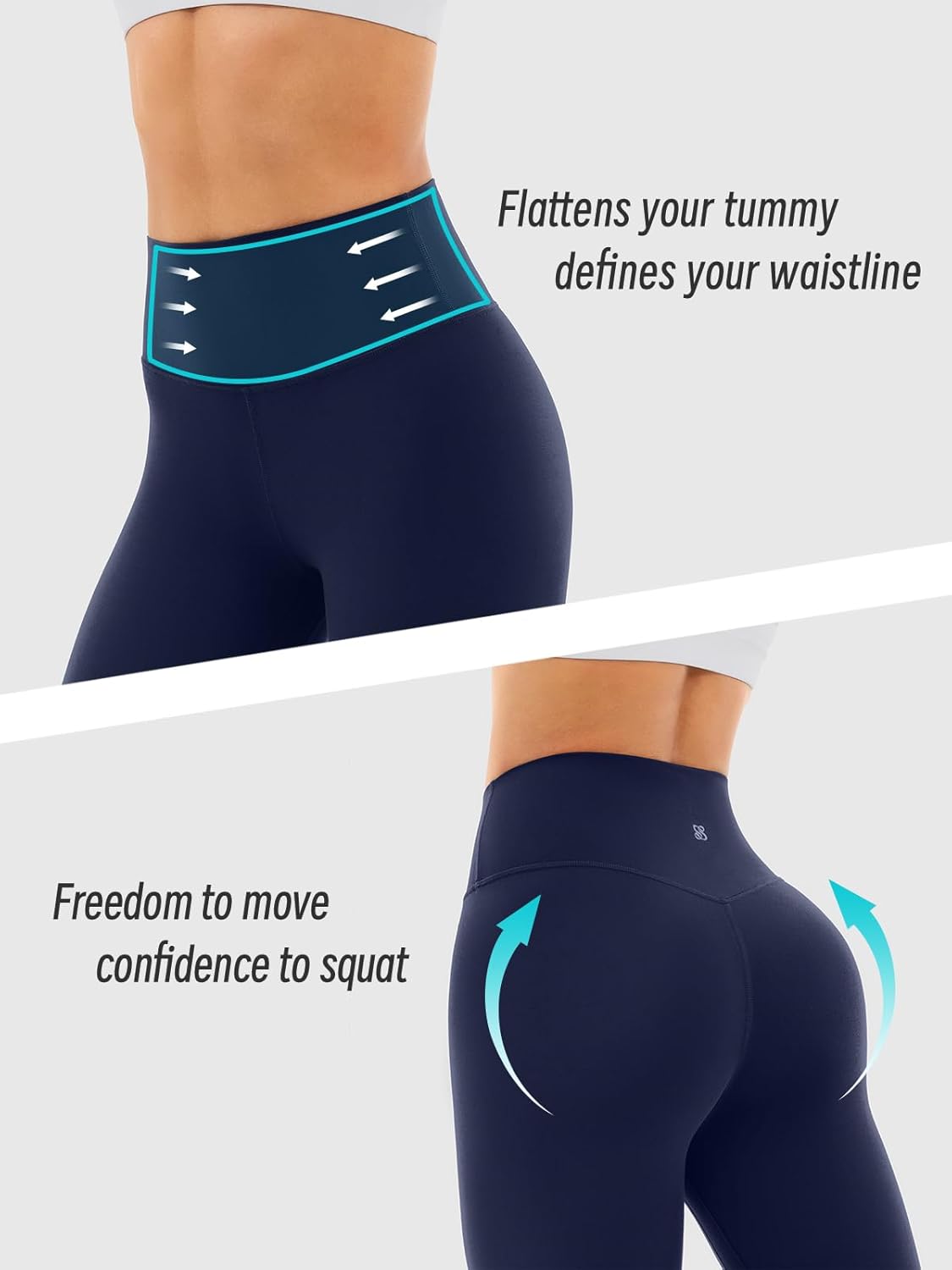 High Waisted Leggings for Women - Athletic Running Gym Leggings for Activewear and Training