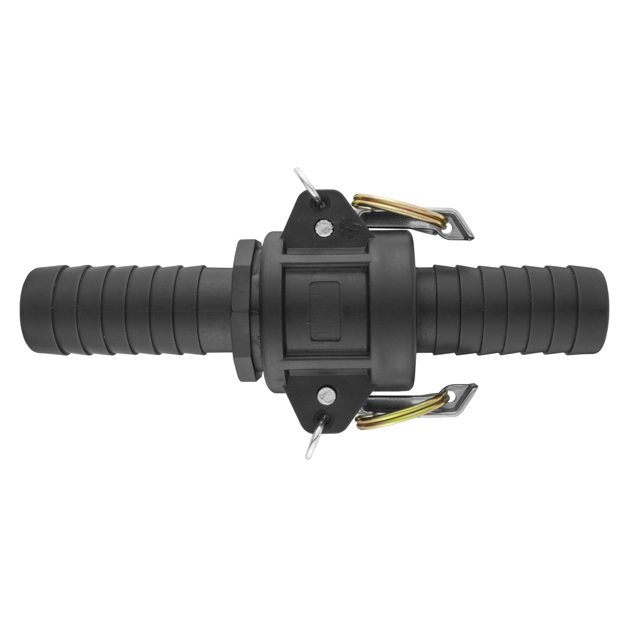 Camlock high Output Hose Fittings Type C+E kit, Joins layflat Hose,Ideal for use with Dirty Water/Drainage Pumps,Tough Long Lasting Polypropylene (4" Barb)