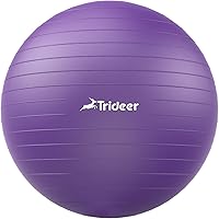 Vista 12 de Trideer Pelota de ejercicio para yoga, pilates y fitness. Equipo de pelota de estabilidad para gimnasio en casa y silla de oficina, accesorios