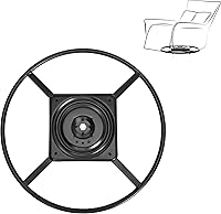 Vista 8 de Base de anillo reclinable de 22 pulgadas, silla de metal resistente, parte inferior giratoria de repuesto con placa de 10 pulgadas