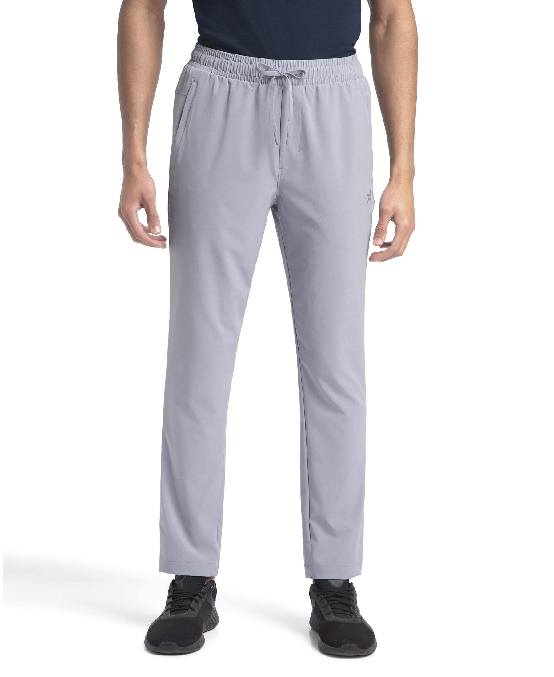 jockey MV25 Men's Recycled Microfiber Elastane Stretch Trackpant with Zipper Pockets and StayFresh Treatment_CP Grey_L-picture-37