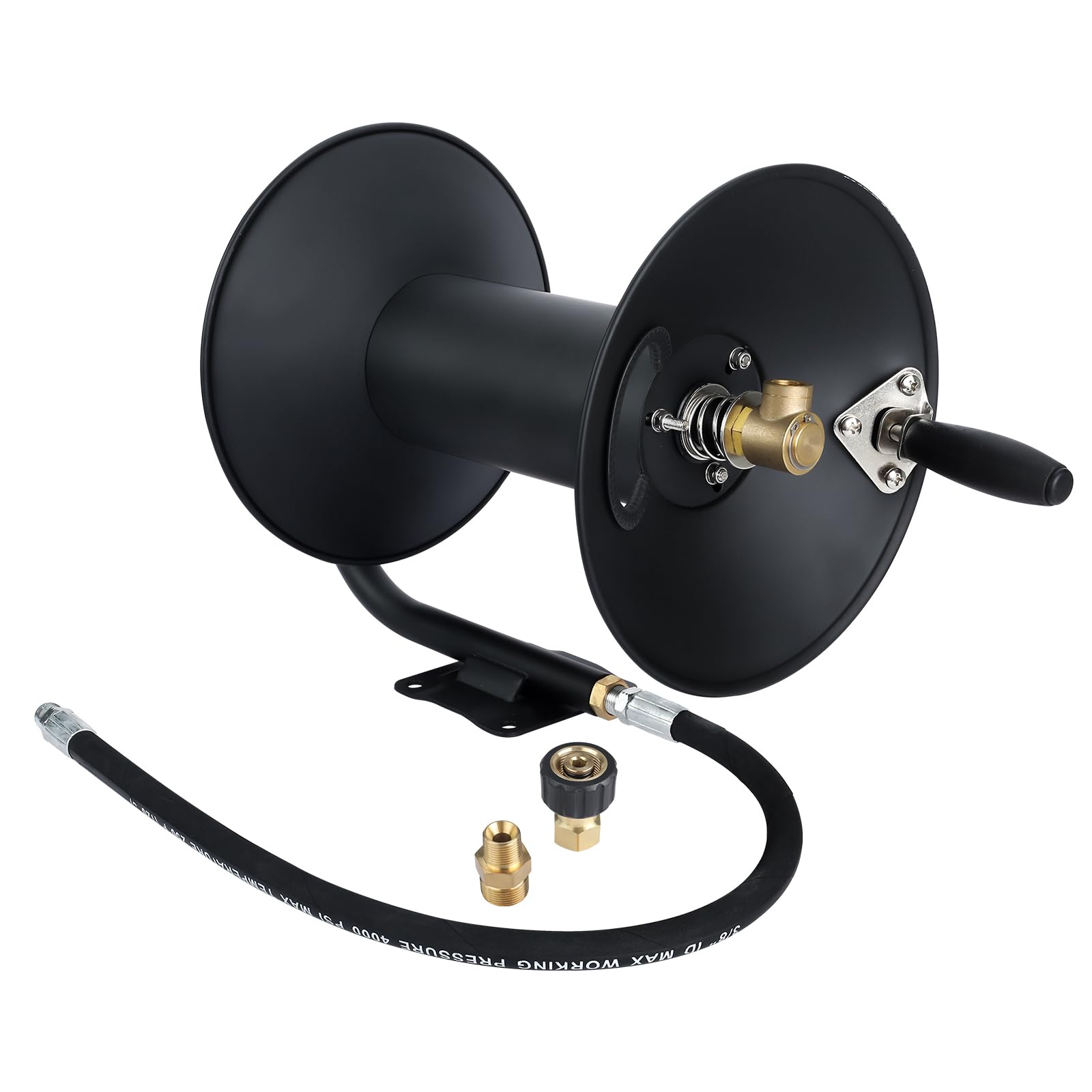 Hose Reels For Outside 100ft Heavy-Duty Pressure Washer Hose Reel