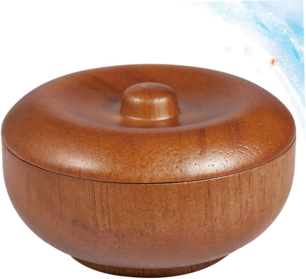 Ipetboom 3pcs Wooden Shaving Bowl Lid for Men Shaving Soap and Cream Bowl Compact Design for Home and Barbershop Use Practical for Male Friends