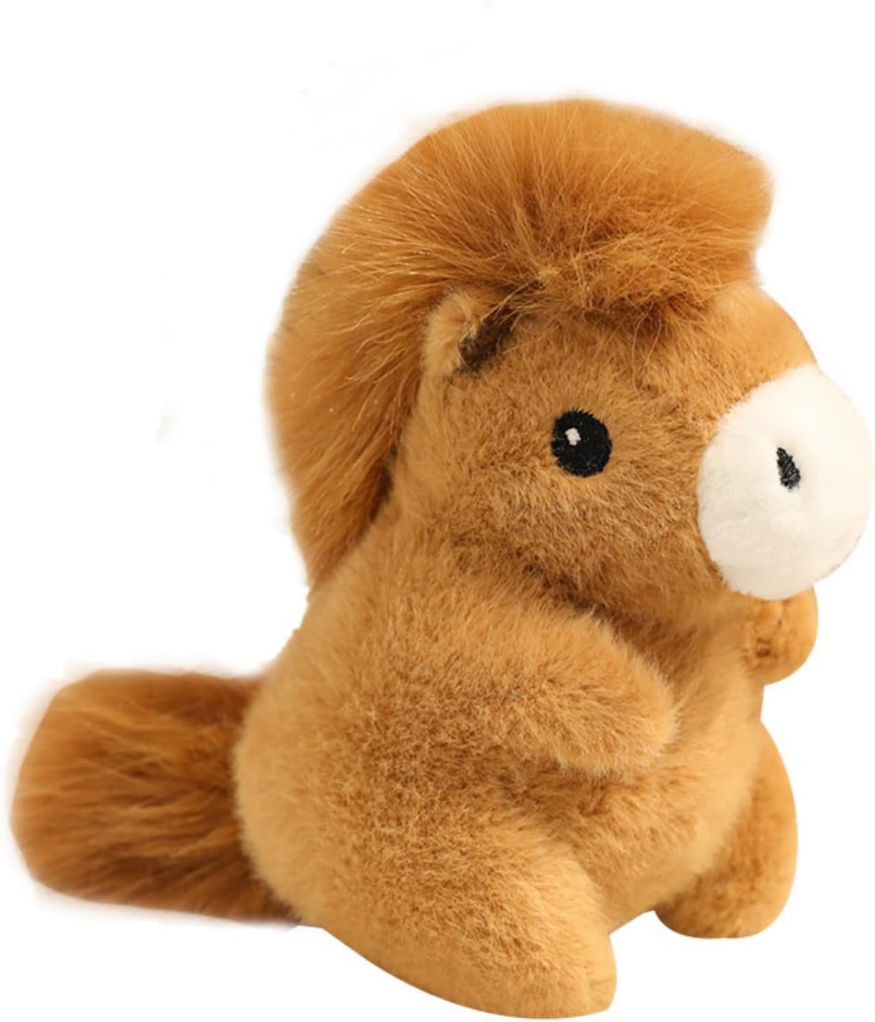 Small Horse Plush Toy Soft Cute Cuddly Toy Foal Plush Doll Suitable for Playing and Calming Gift for Children Boys Girls New Year Gifts 13 cm Brown
