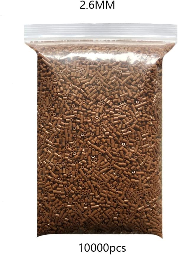 2.6MM Mini Brown 10000pcs and Light Brown 10000pcs Iron Beads Fuse Beads for Crafts, Handmade Decor DIY Make