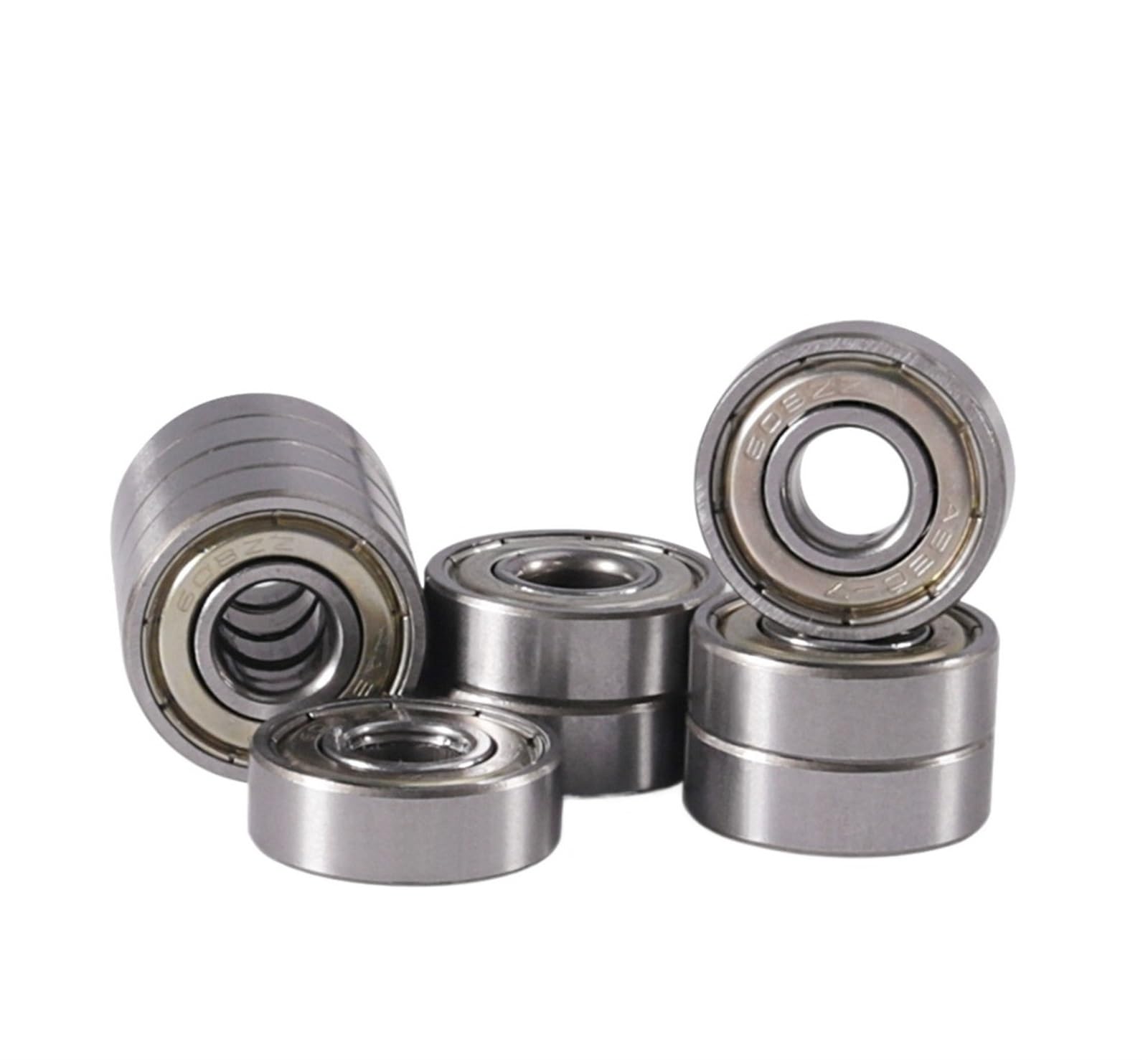 VSPPJYFG Bimetal Seal Shield Micro deep Groove Bearing 10pcs 608ZZ 8x22x7mm Miniature Ball Bearing Deep Groove Bearing Carbon Steel