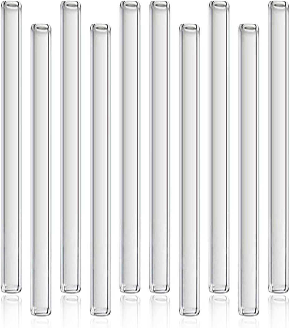 6 Inches Long 10 Pieces Glass Borosilicate Blowing Tubes 12 mm OD 2mm Thick Wall Tubing Clear Tubes