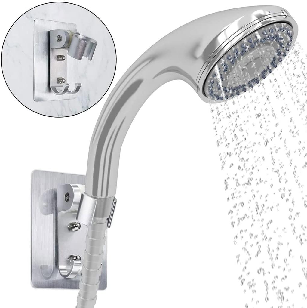 Shower Holder Adjustable Punch Free Bathroom Stand Bracket Wall Mounted Kitchen Restroom Accessories