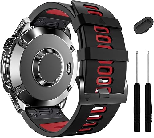 Miniatura 38 de ZPJPPLX Correas de reloj de 1.024 in de fácil ajuste para tactix 8, Fenix 8, 2.008 in, 7X Pro 6X 5X, correas deportivas de silicona suave 3 Pack 1