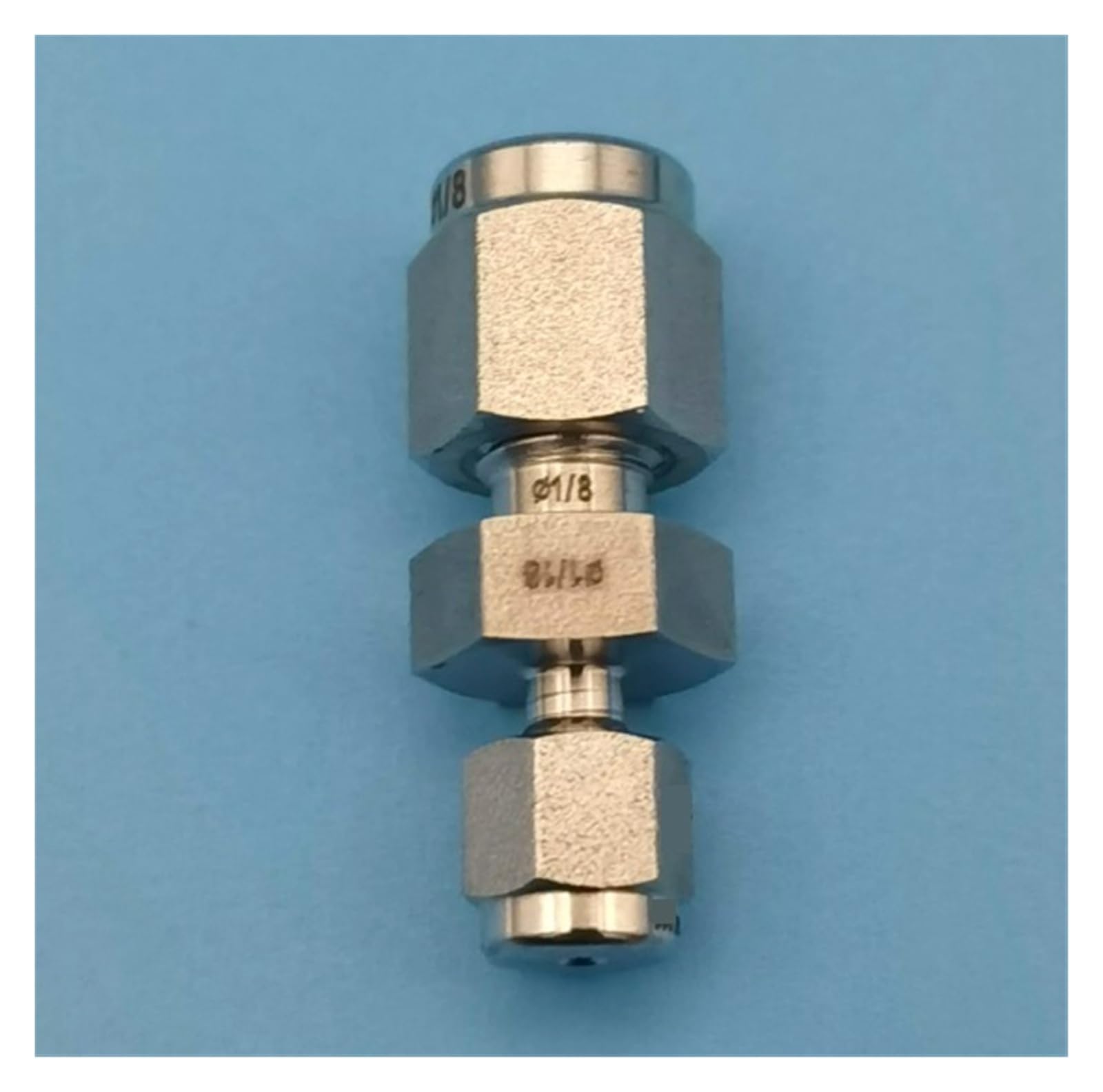 Isiryk One Color Stainless Steel Double Ferrule Straight Union Ss-U-Fl2-Fl1 Original
