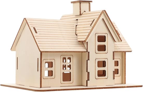 Gatuida Wooden 3D Puzzles for Adults Log Cabin DIY Wood Miniature House Building Model Kits for Teens, Little House 3D Assembly Puzzles, 6.7 x 5.9 x 5.1 Inch