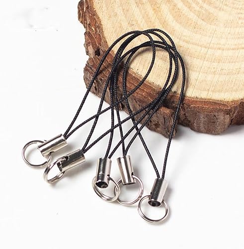 Miniatura 2 de 20 correas para teléfono celular, anillos divididos en tono negroplateado, 2.36 pulgadas