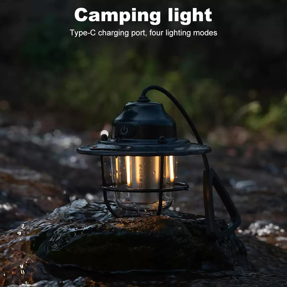 LED retro mały droplight ładowanie USB namiot atmosfera lampa IPX4 wodoodporna przenośna latarnia kempingowa na kemping, wędrówki, wędkowanie