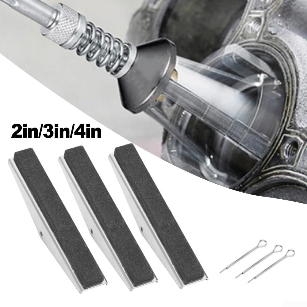 Set di 3 pietre per levigatura cilindri del motore, con 3 bracci, per levigatura e levigatura dei cilindri automobilistici, strumenti di rettifica ad alta resistenza (10,2 cm)