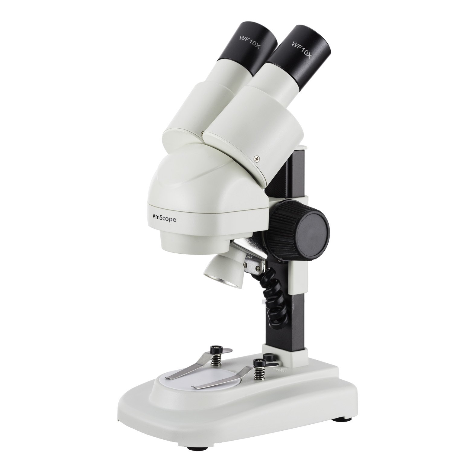 AmScope SE120 Portable Binocular Stereo Microscope, WF10x Eyepieces