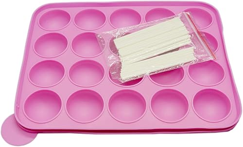 Miniatura 3 de Bandeja de silicona de 20 agujeros, molde de palillo para tartas, piruletas, fiestas, cupcakes, molde para hornear, bandeja de hielo, molde para