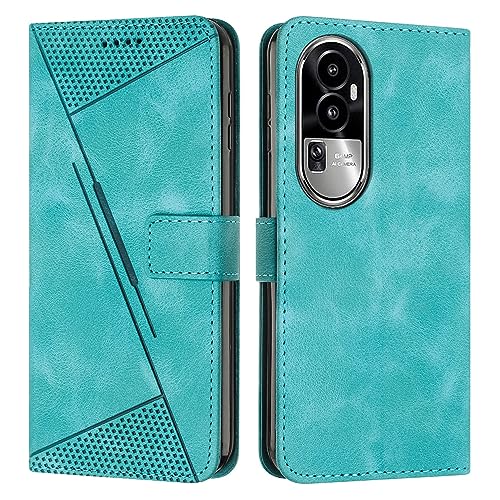 Étui Portefeuille Oppo Reno10 Pro Plus Vert avec Clapet Aimanté et Porte-Carte