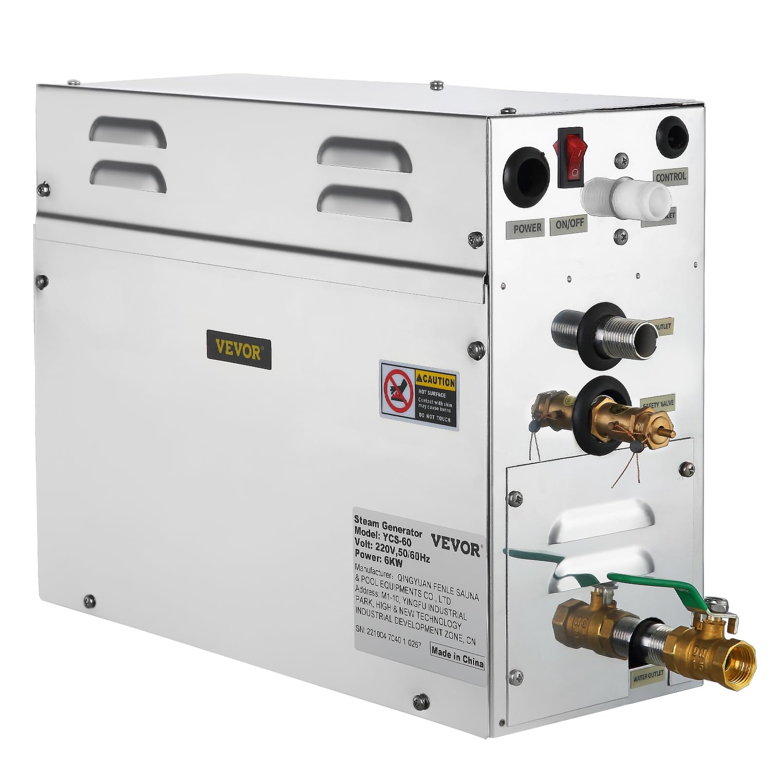 6KW Generatore di Vapore Sauna Home Spa Doccia Generatore di Vapore per Bagno Turco di Piccolo Volume con Controller Digitale
