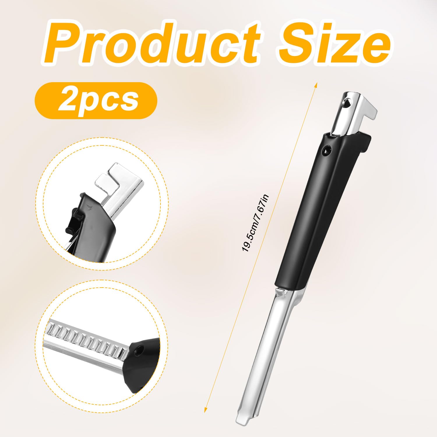 2pcs Adjustable Jar Opener for Seniors, Stainless Steel Bottle Opener for Weak Hands Effortless Jar Opener Jar Lid Opener Gripper Jar Opener Tool for Home Kitchen Family