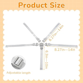High Chair Straps Compatible with Graco Everystep 6 in 1 High Chair, Replacement Straps High Chair Harness Fit for Graco Highchairs, Universal Adjustable 5 Point High Chair Harness Belt Accessories
