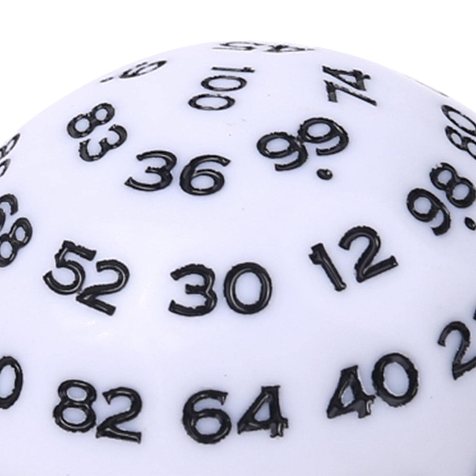 Set di 10 dadi poliedrici in acrilico, per giochi e intrattenimento, colore bianco, 48 mm