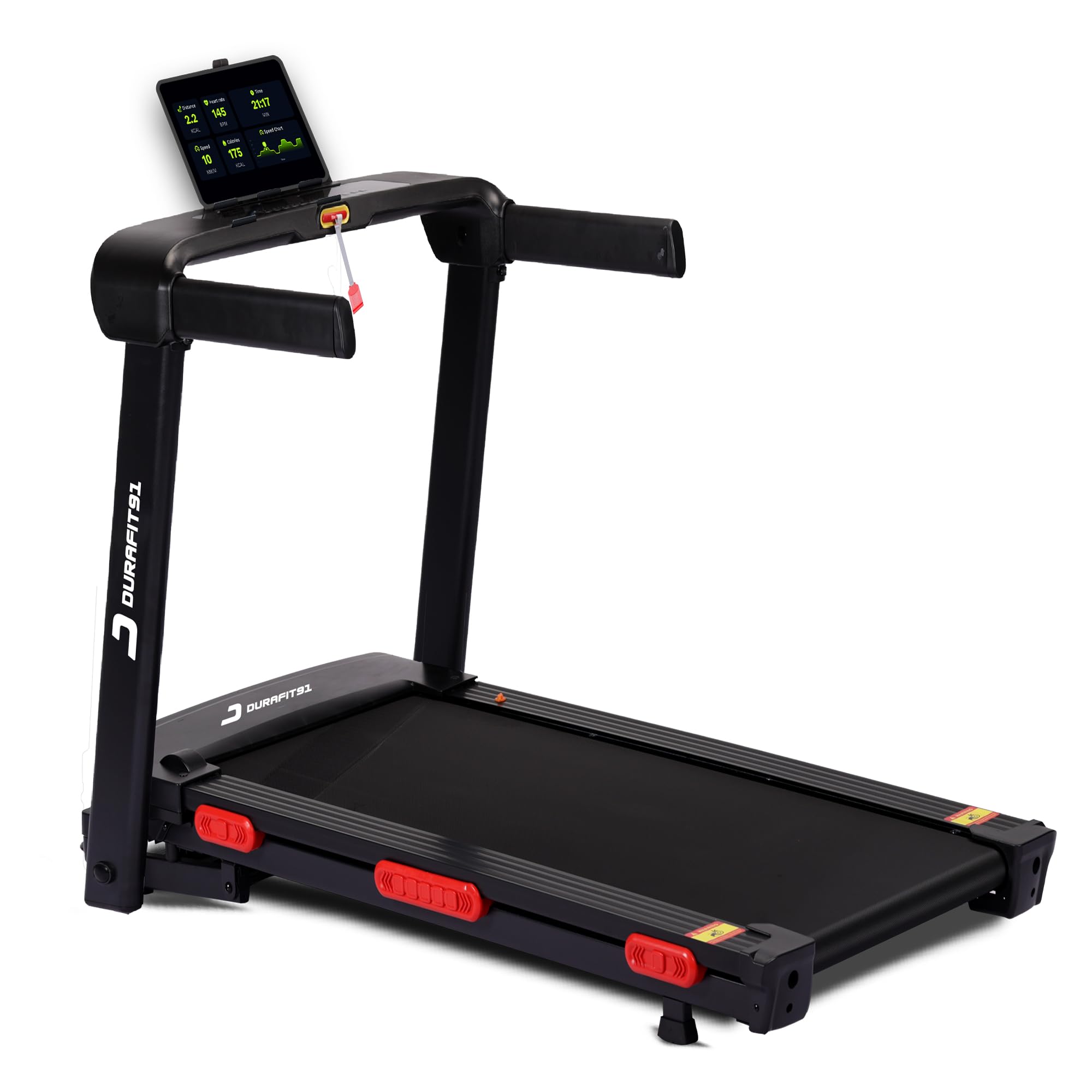 91-Durafit Hike | 5 HP Peak BLDC Motorized Treadmill | 25 Level Auto Incline |Max Speed 18 Km/Hr | Max User Weight 150 Kg | Shock Absorption Technology|Free (DIY) Installation Assistance-image-6