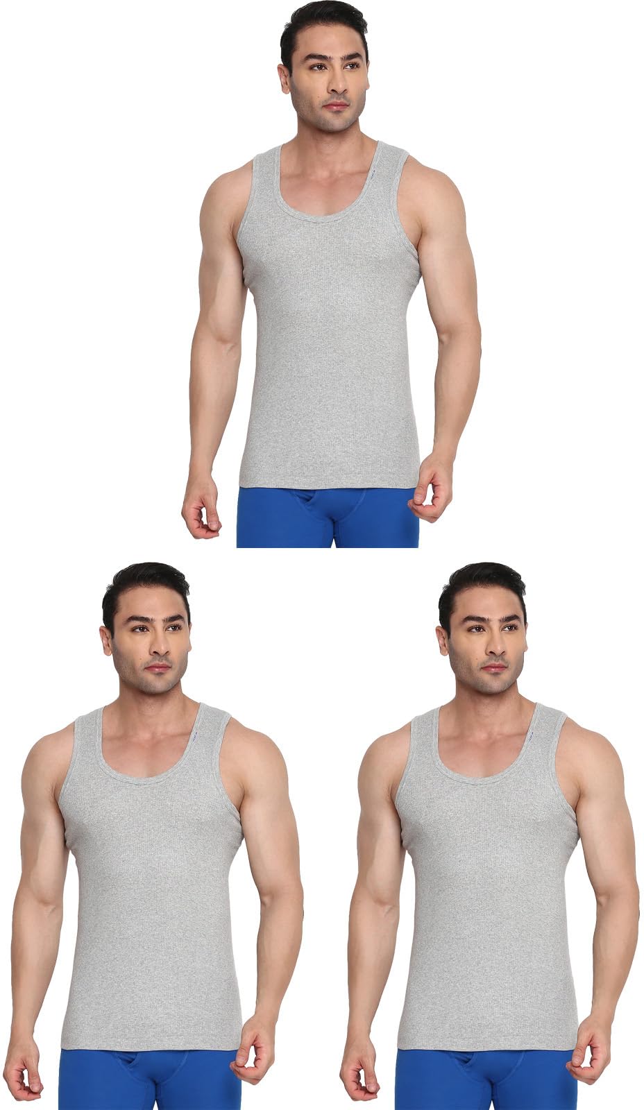 Men's Striped Regular Fit Vest (Colors-206-Derby-Grey-3-100_Grey-image-34