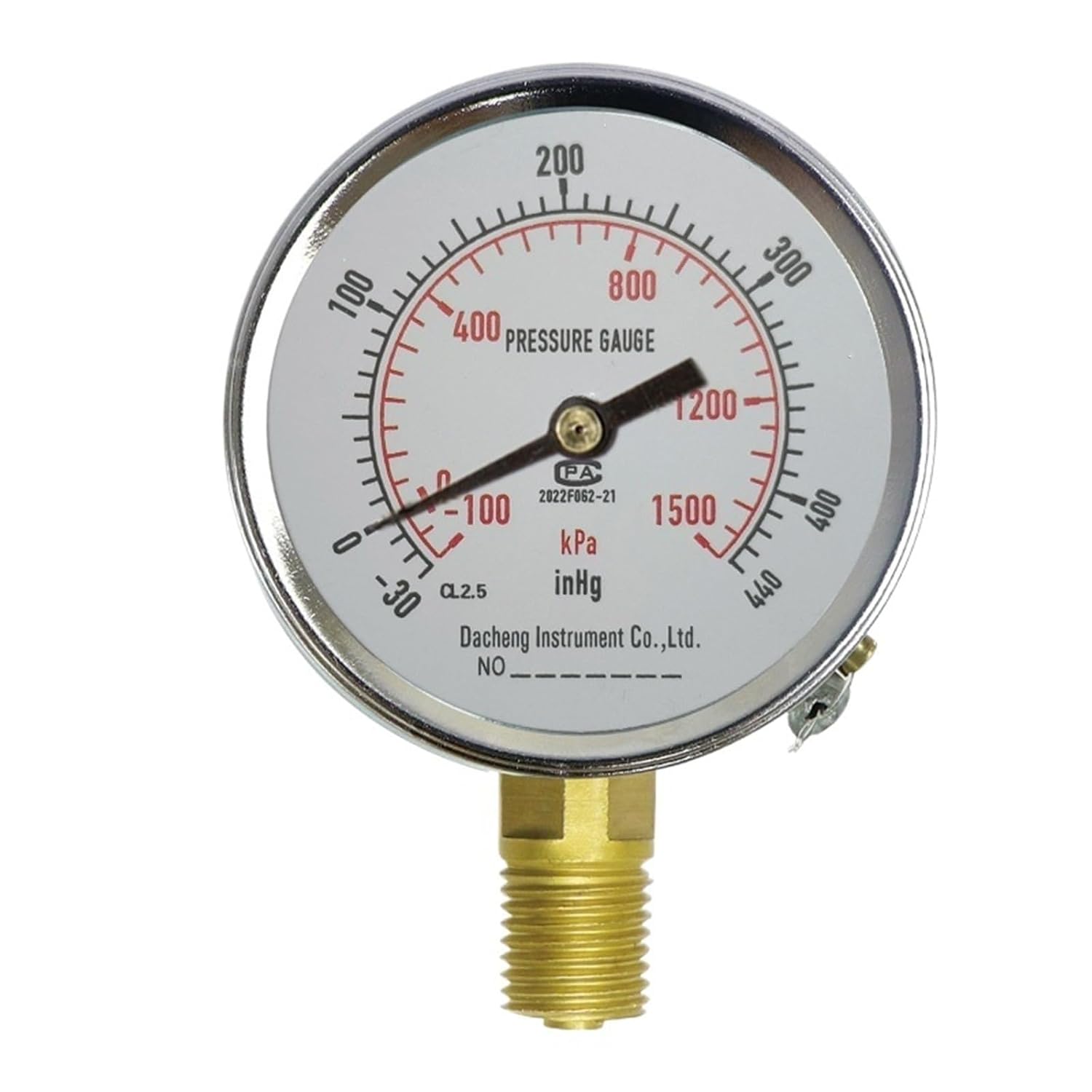 Stainless Steel High Precise Industrial Vacuum Gauge Pressure Gauges for Chemical Processing 100 1500kPa