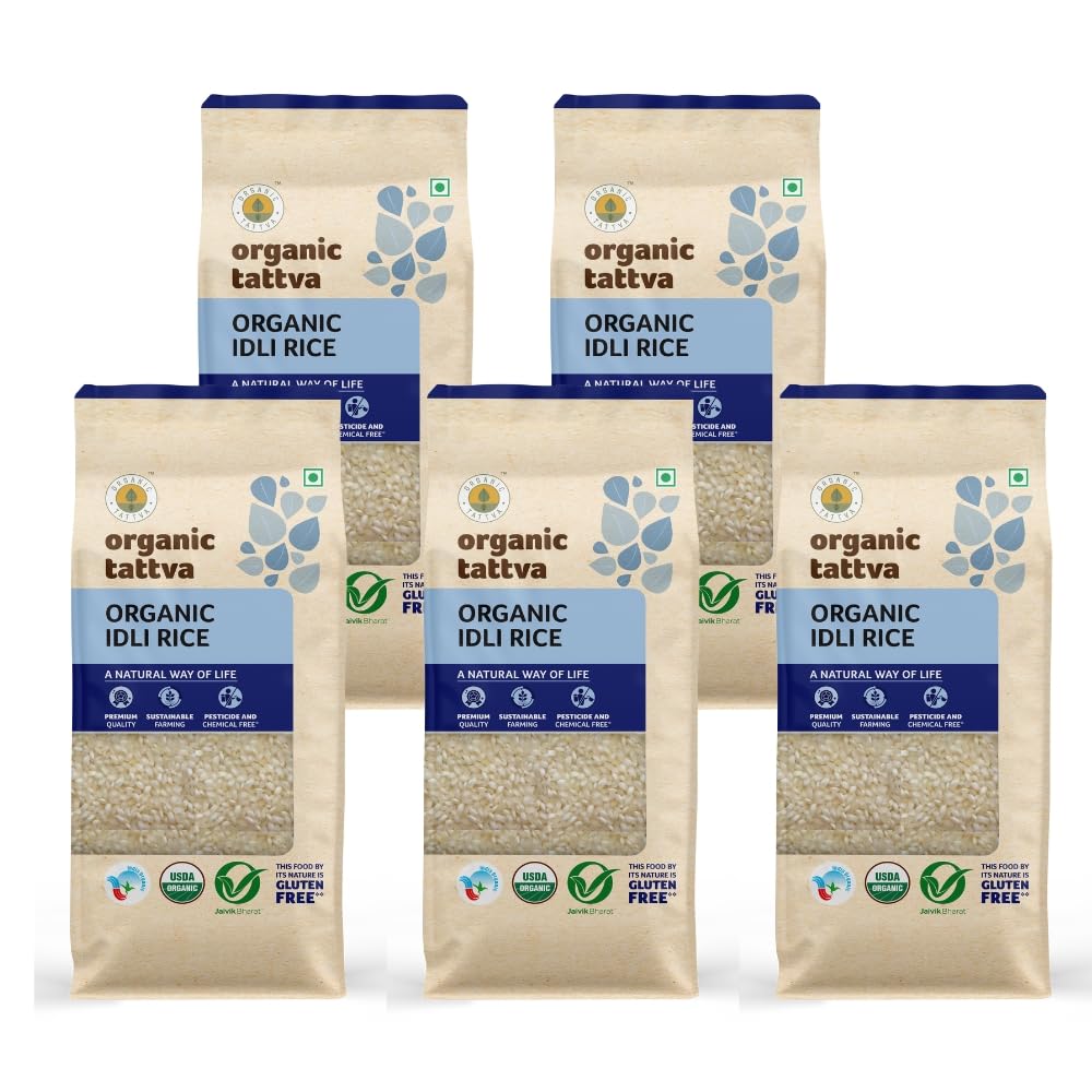 Organic Tattva, Organic Idli Rice, 5KG | All Natural, Enriched with Dietary Fibers & Nutrients (Pack of 5) (B0CBX9XJ7L) Amazon Price History, Amazon Price Tracker