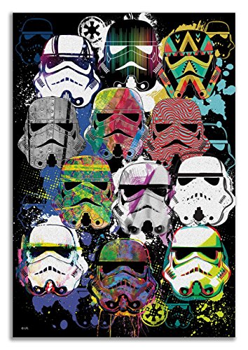 Silver Buffalo SW11151V Star Wars Classic 4-6 Storm Troopers Helmet Canvas Wall Art