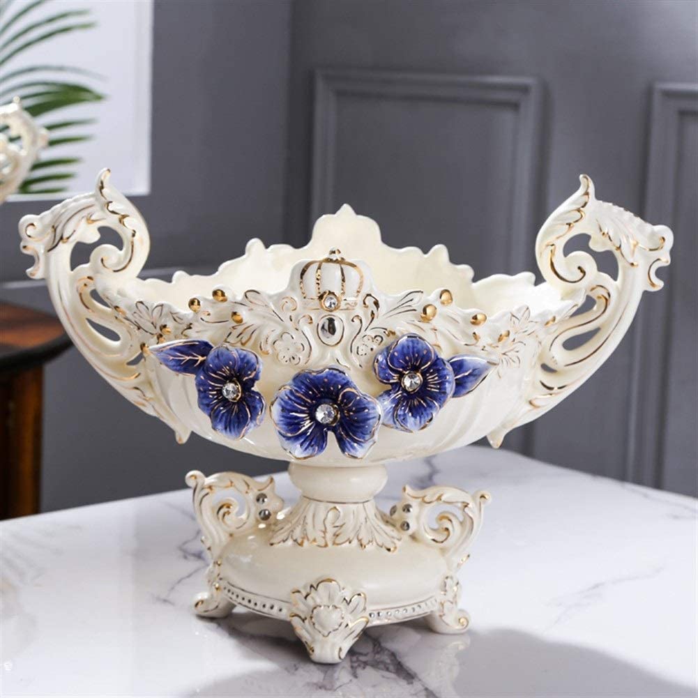 Plato de frutas de cristal europeo para decoración de sala de estar, plato de caramelo, plato de postre para el hogar, ideal para servir frutas y dulces con estilo