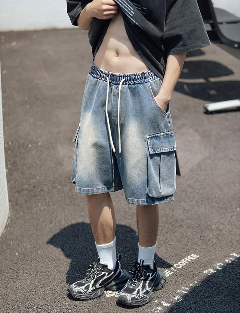 Amazon.com: uhbkezy Baggy Cargo Jorts for Men 2025 Wide Leg