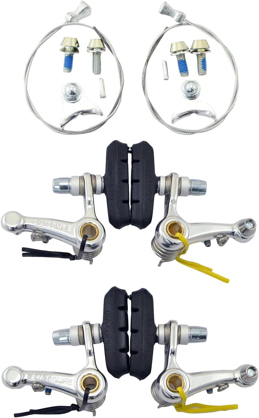 DIA-COMPE DC980 Cyclocross Cantilever Brake Set (Front & Rear), Silver, DP2422