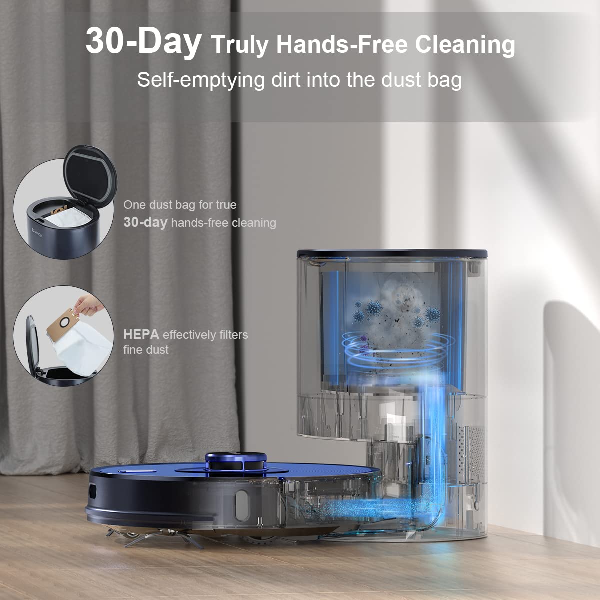Buy Coredy L900X Robot Vacuum with SelfEmptying Station, Up to 60 Days