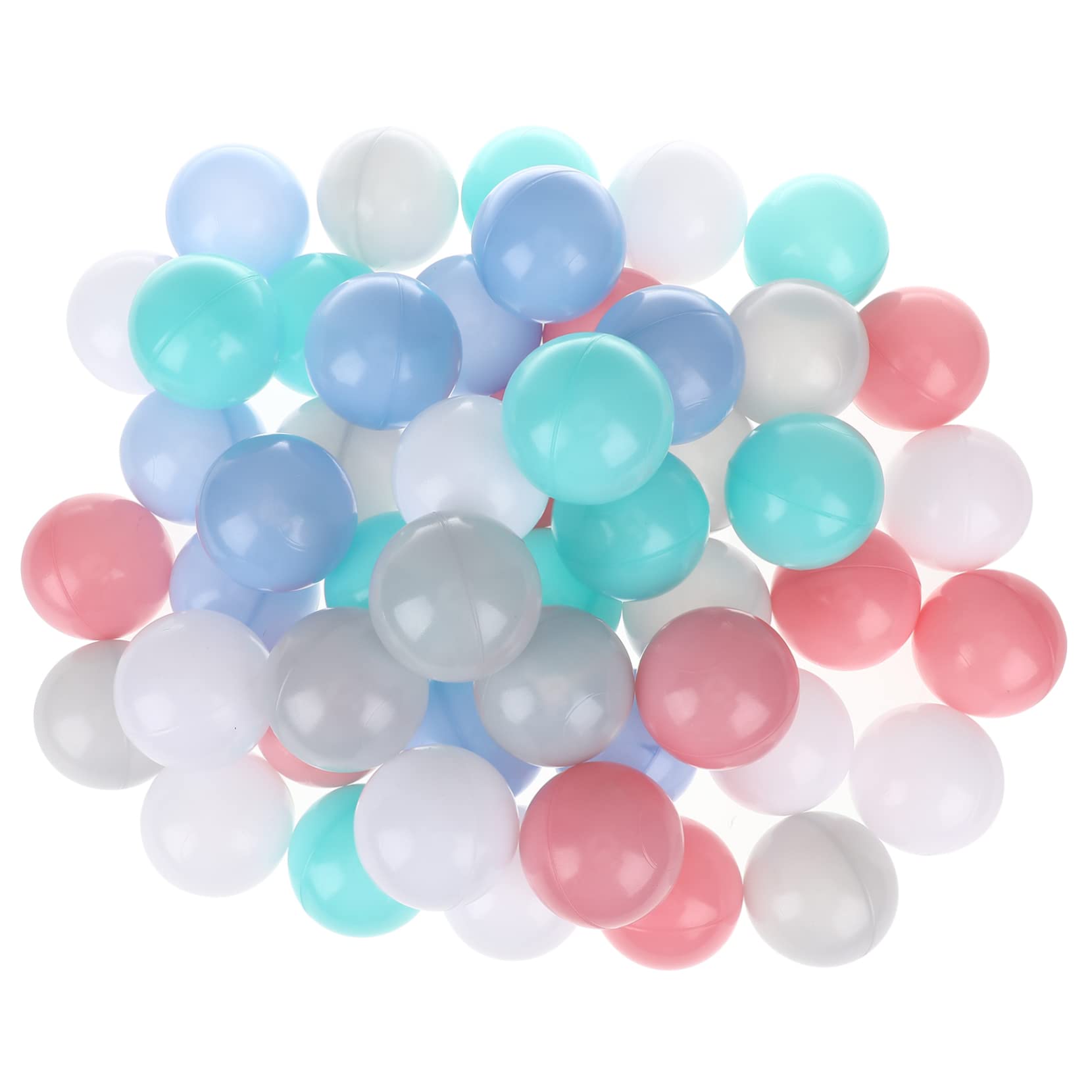 MAGICLULU 50Pcs Colorful Plastic Ocean Balls for Fun Bath for Playgrounds Pools and Tents Educational and Interactive Play for Includes Grey and Lake