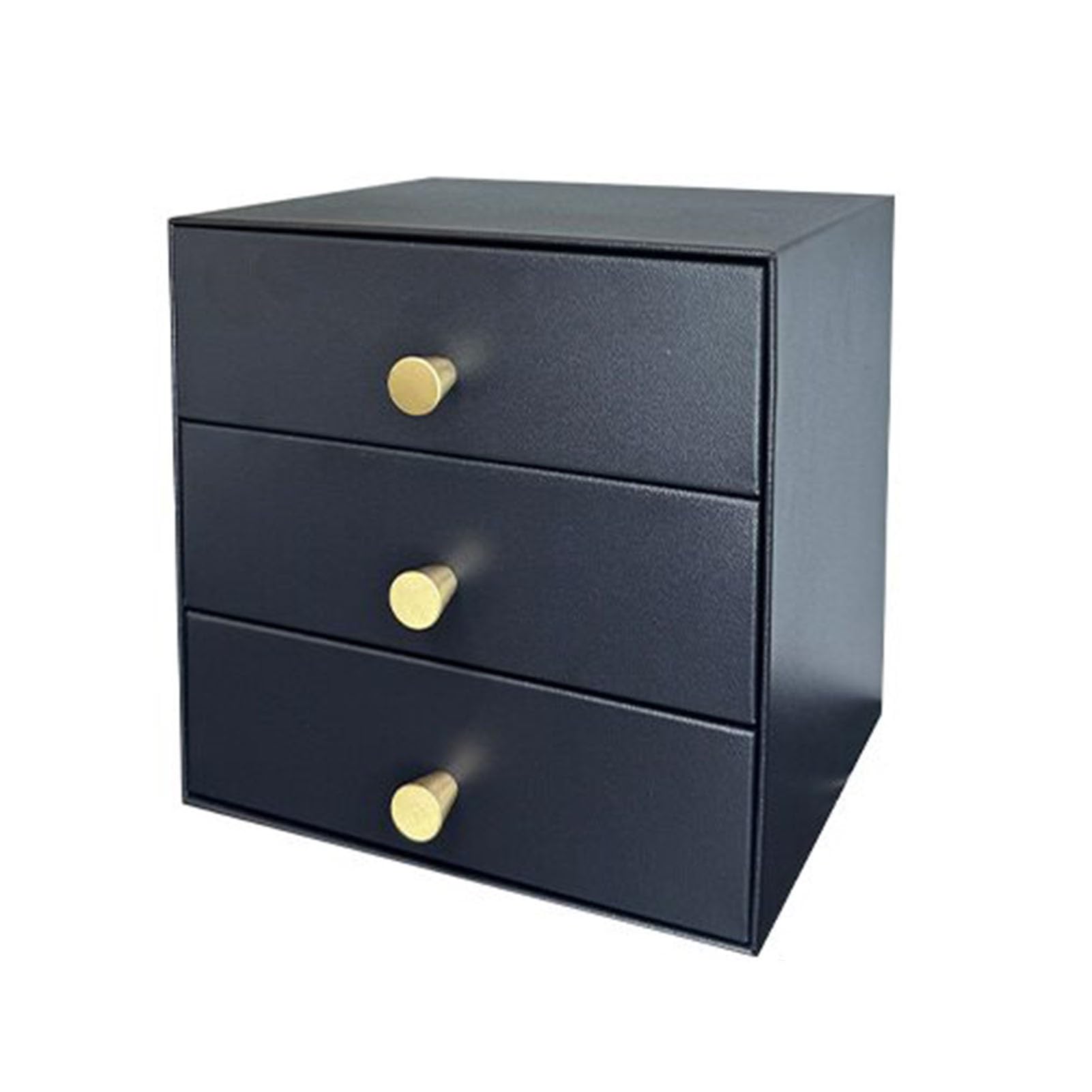GUODDM Metal Tabletop Supplies Organizer With Drawers, Multicolor Storage Box With Handles, Desk Sundries Cosmetics Multi-layer Simple Cabinet Chest For Organization(Black)