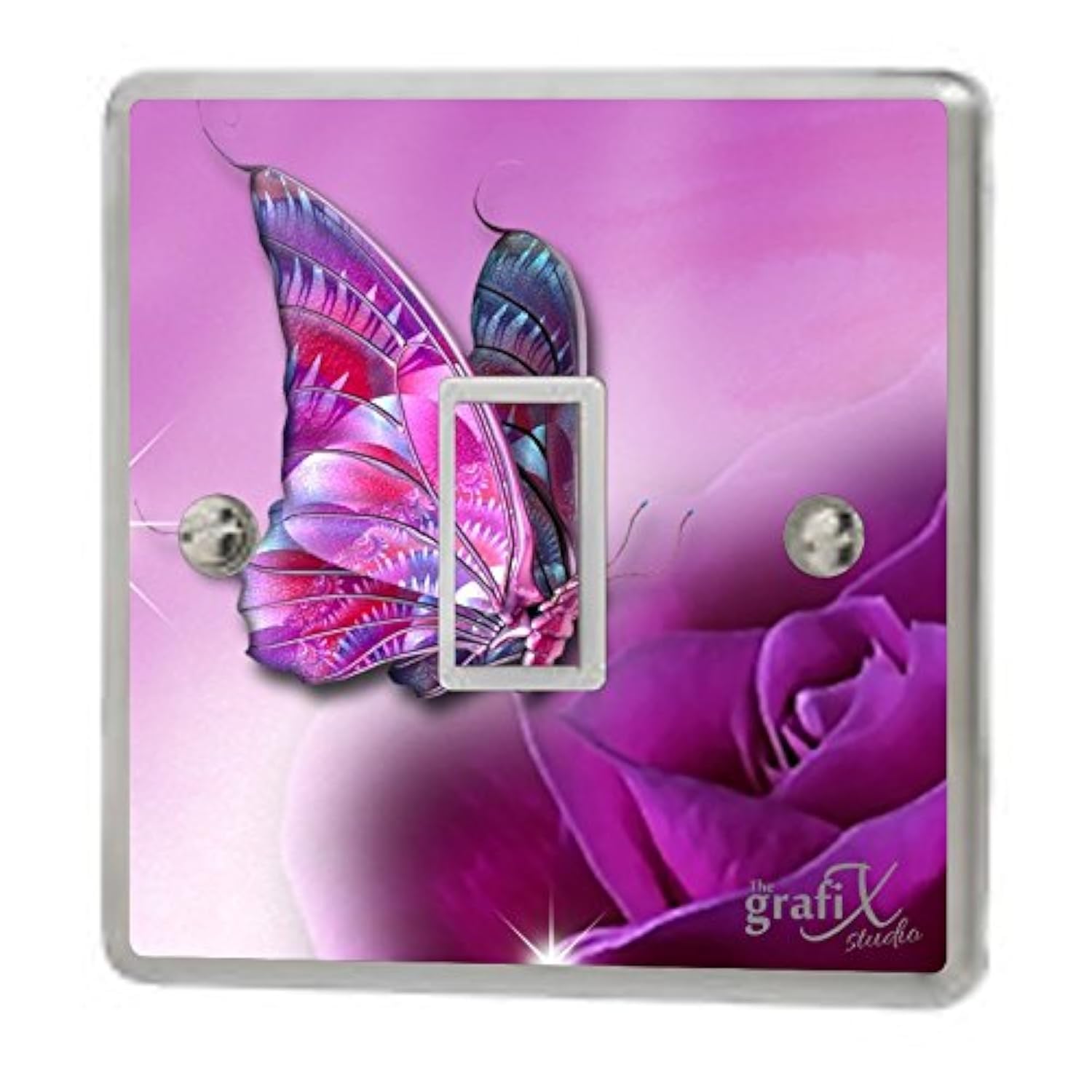 Purple Butterfly Light Switch Sticker Vinyl/Skin Cover, sw19