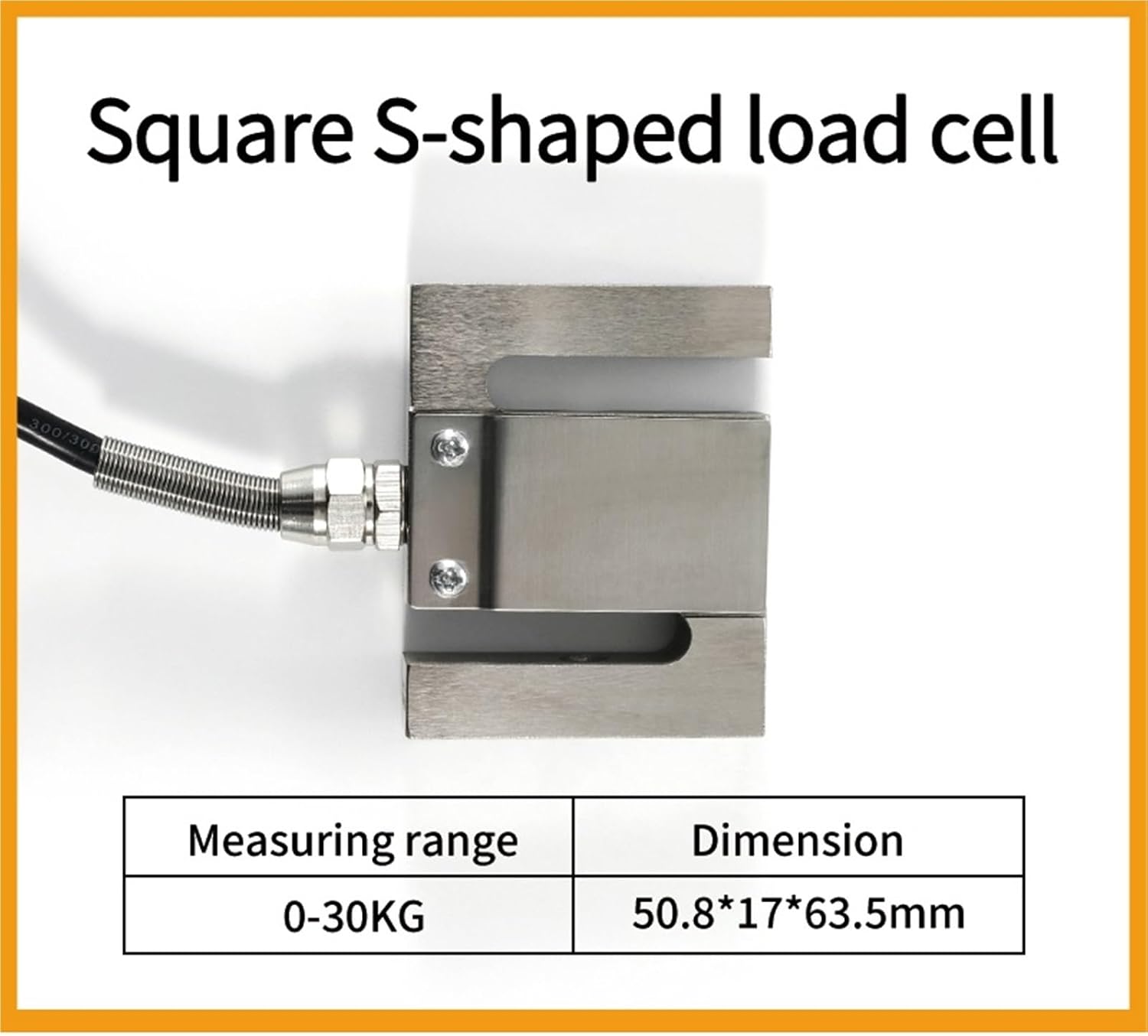 S Type Load Cell Sensor 5KG 10KG 20KG 30KG 50KG 100KG HX711 AD Module Weight Sensor Electronic Scale 200KG 300KG 500KG 1T 2T 3T(Range 0-30KG)