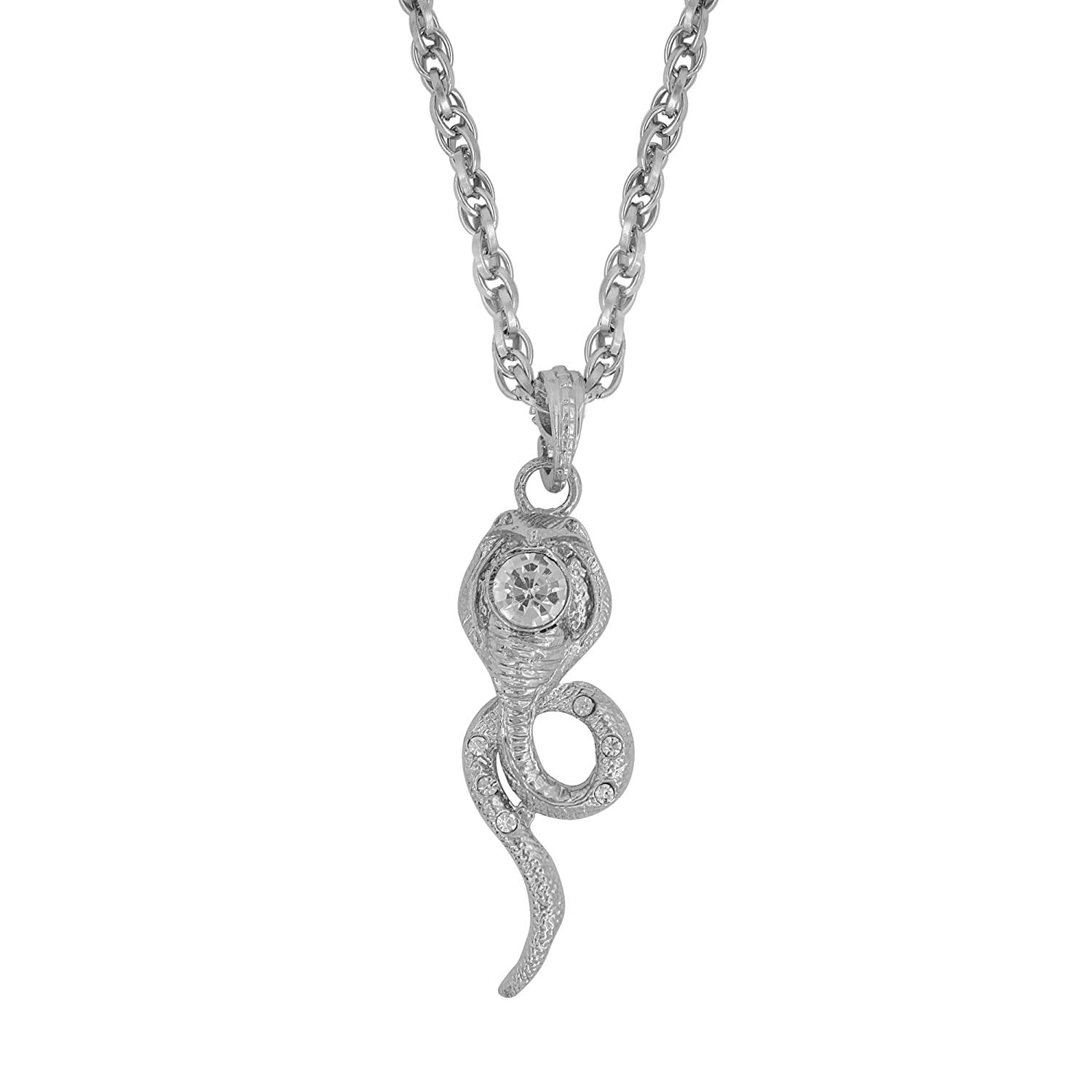 � Brass Silver Plated Mahadev/Mahakaal/Shiv Sheshnag/SheshNaag/Nag Panch Snake Idol with White Crystal Studded American Diamond/Blue Nagmani/Cubic Zirconia Mythological Spiritual for Men/Women-image-20
