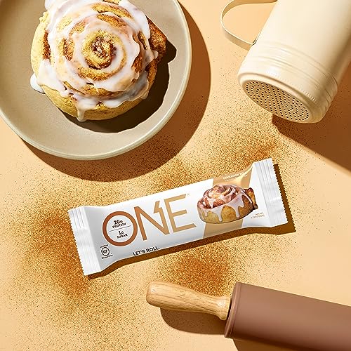 One Protein Bars, Cinnamon Roll, Gluten Free Protein Bars With 20G Protein And Only 1G Sugar, Guilt-Free Snacking For High Protein Diets, 2.12 Oz (12 Count) #TOP2