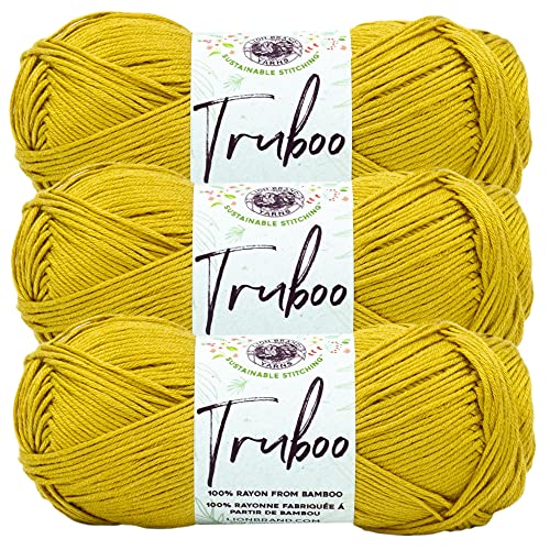 Image of (3 Pack) Lion Brand Yarn Truboo Yarn, Goldenrod
