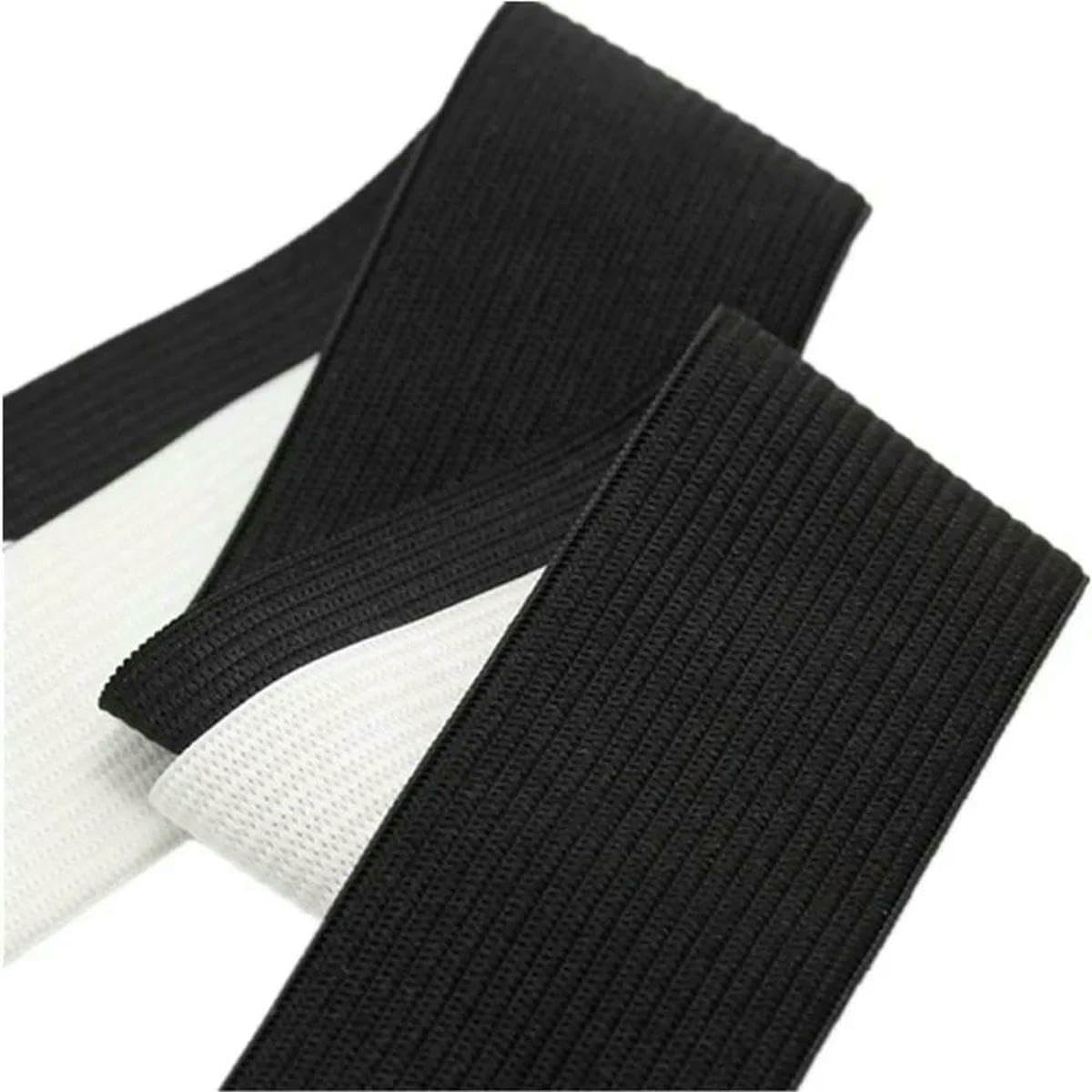 elastyczna taśma krawiecka, Gumka do szycia 40 metrów Dzianina o wysokiej elastyczności wielokolorowa 15-50 mm(Black,50mm)